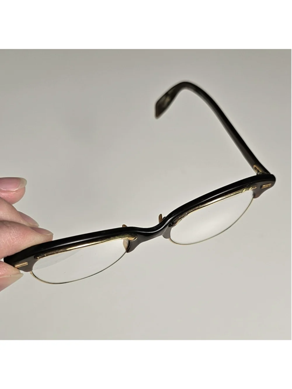 Vintage 50s Shuron Cat Eye Browline Glasses Frames - For Restoration/Parts
